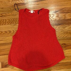 H&M Bold Red Knit Tank Top